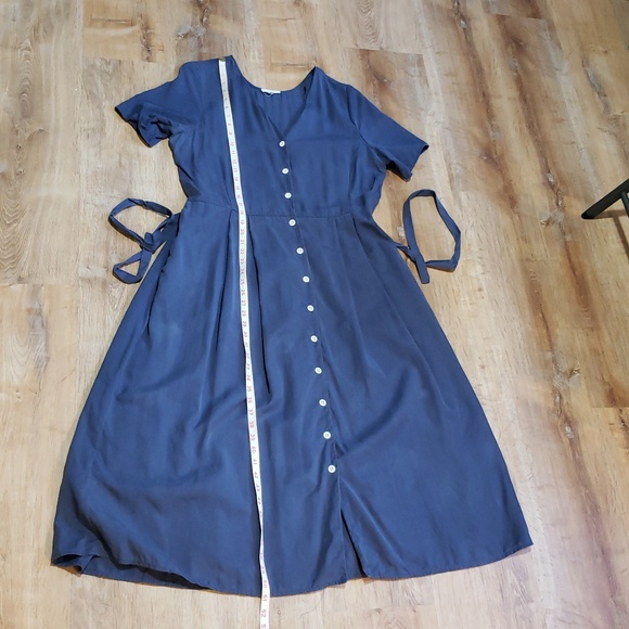 Vetta Button-up Midi Dress, Color "Washed Navy", Sixe XL - Picture 10 of 11